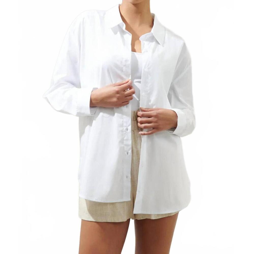 NEW SUGARLIPS oversized button down shirt in white